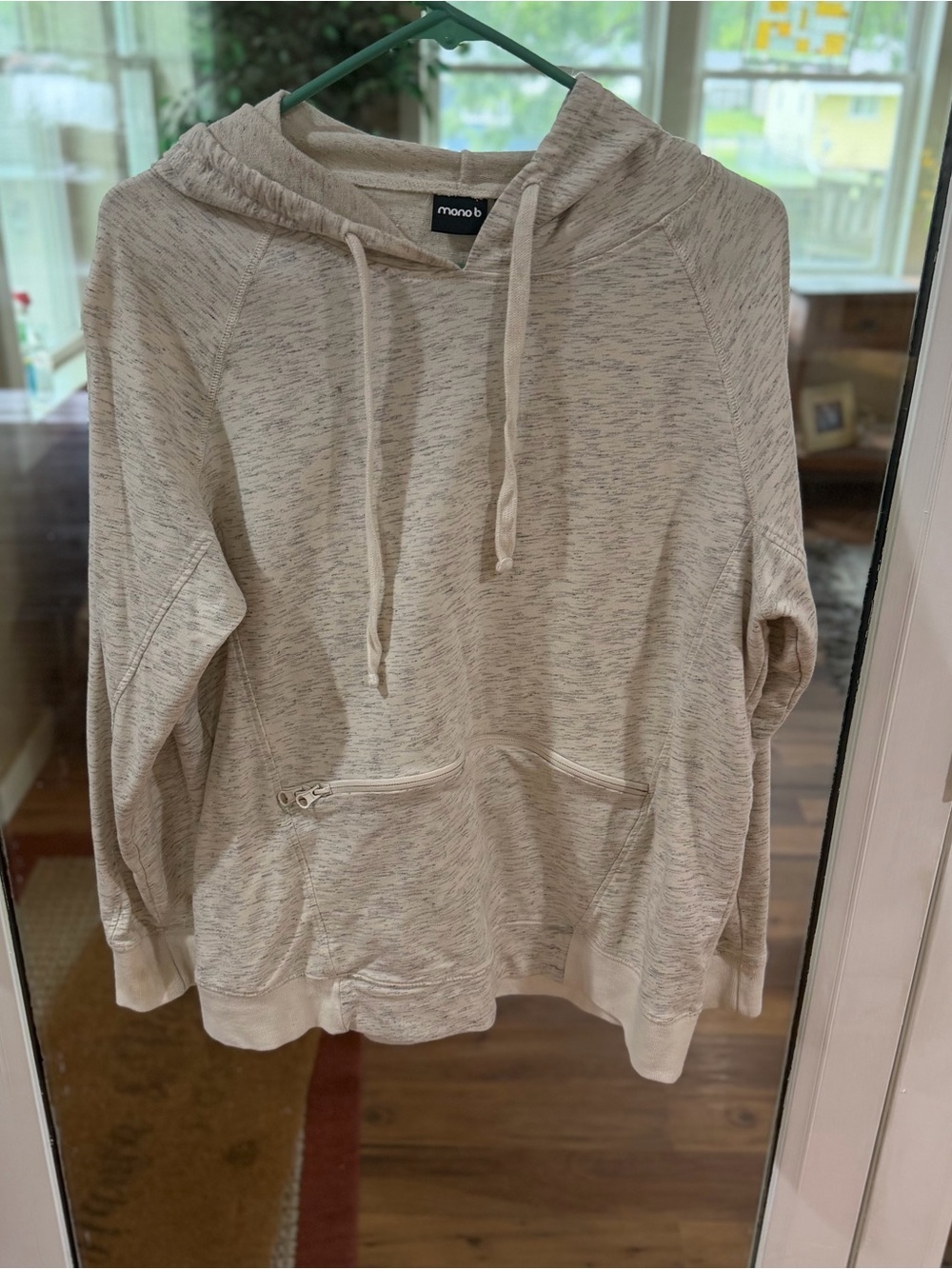 Mono B Cream 2 pc set. Heather Hoodie /Leggings Size Medium - Picture 4 of 12